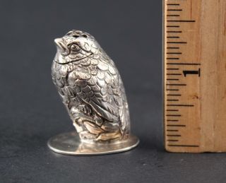 8 Antique Flli Coppini German 800 Silver Miniature Figural Bird Salt Shakers 3