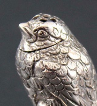 8 Antique Flli Coppini German 800 Silver Miniature Figural Bird Salt Shakers 4