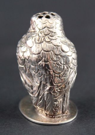 8 Antique Flli Coppini German 800 Silver Miniature Figural Bird Salt Shakers 7
