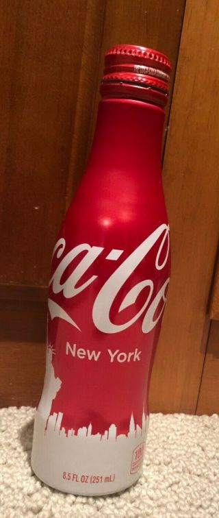 Coca Cola Aluminum Bottle York City 2016 Statue Of Liberty