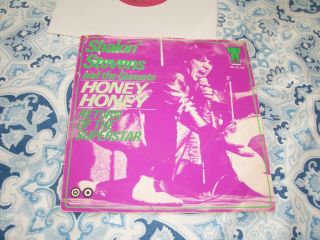 Shakin Stevens And The Sunsets.  Honey Honey - Return Of The Superstar.  P/s Pink El