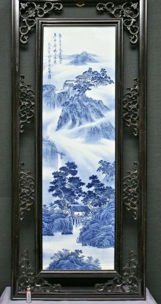 Three Antique Chinese Hand Painted Porcelain Plaque Signed & Dated 1919