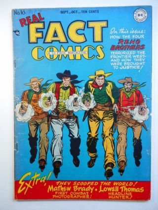 Real Fact Comics 16 Vg/f 5.  0 (dc 1946 Series) 1st Planeteers 4th Tommy Tomorrow
