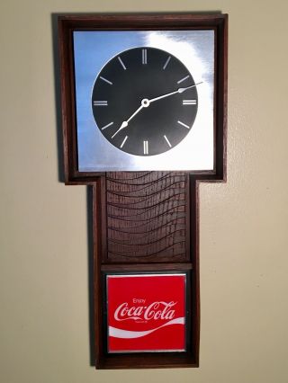 Vintage Benco - Coca - Cola Clock Wood 70’s