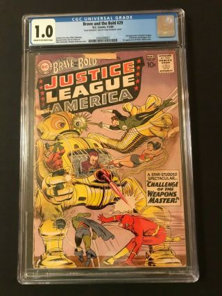 Brave And The Bold 29 Cgc 1.  0 2nd App Of Justice League (1960) Fr Dc Comics