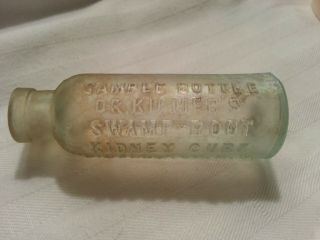 SAMPLE BOTTLE DR.  KILMER ' S SWAMP - ROOT KIDNEY CURE BINGHAMTON,  N.  Y.  bottle 5