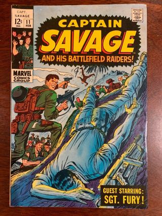 Captain Savage And His Battlefield Raiders 11 1969 Marvel Comic
