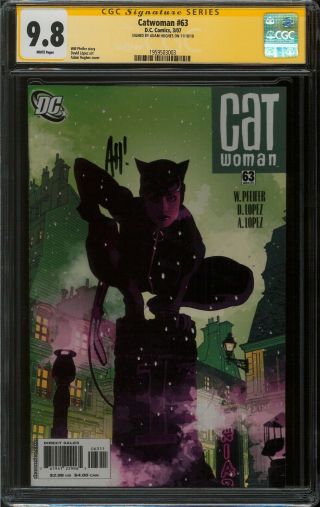 Catwoman (vol 3,  2002) 63 Cgc Ss 9.  8 Nm/mt Signed By Adam Hughes (batman)