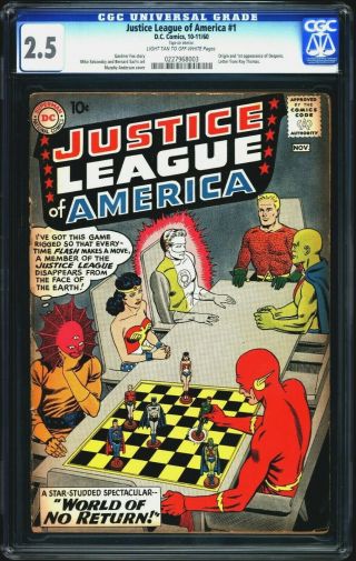 Justice League Of America 1 - Cgc Universal 2.  5 Lt/ow