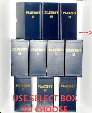 Playboy Storage Library Case (items Added) Dark Blue/gold Lettering (select)