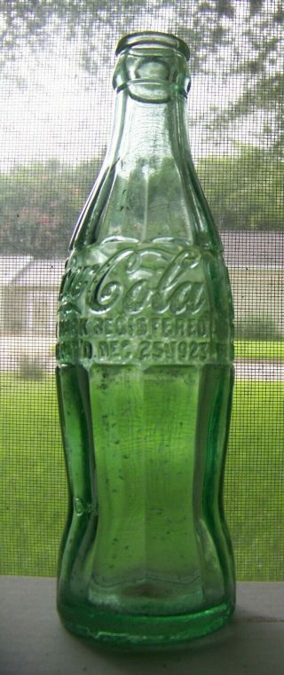 Tulsa Oklahoma Ok Embossed Hobbleskt Coca Cola Bottle Dec 25 1923 Christmas Cole