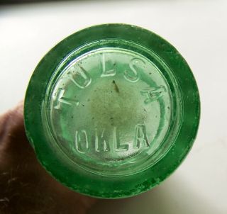 Tulsa Oklahoma OK embossed hobbleskt Coca Cola bottle Dec 25 1923 Christmas Cole 2