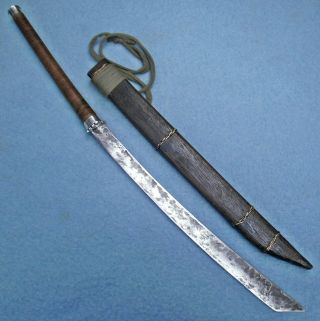 Antique Laos Tribal Montagnard Dha Sword Vietnamese Dao Knife Asian Dagger Old
