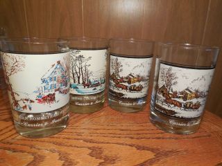 Currier & Ives Drinking Glasses - Arby 