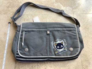 Nwt Sanrio Chococat Messenger Bag Grey Vintage Canvas Kitty Cat Book Bag