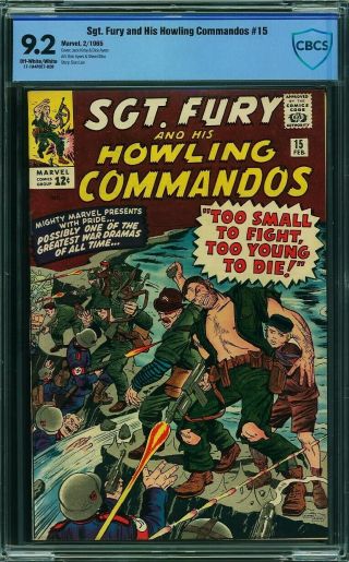 Sgt.  Fury 15,  Cbcs 9.  2 Off - White/white Pages