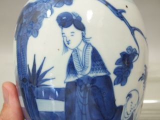 (a) A CHINESE PORCELAIN VASE WITH FIGURES IN A GARDEN DECOR 19TH CENTURY 4