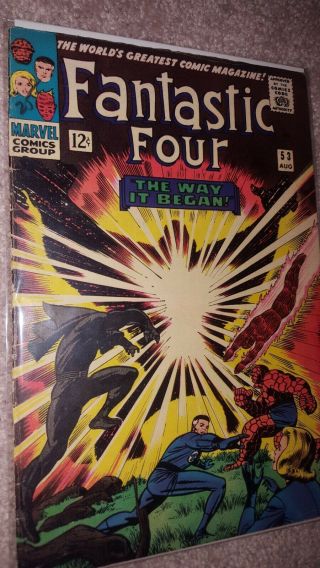 Fantastic Four 53 2nd App And Origin Of Black Panther 1st Klaw Fine,