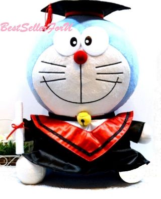 15 " Authentic Doraemon Robot Cat Graduate Graduation Gift Plush Doll Stuffed Toy