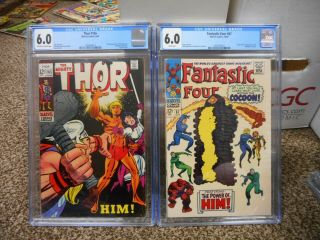 Thor 165,  Fantastic Four 67 Both Cgc 6.  0 1st Appearance Of Warlock Him 1967 69