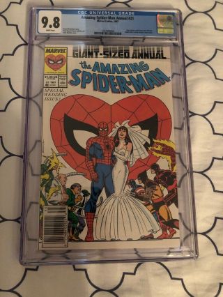 Spiderman 21 Giant Sized Annual Ss Marvel Comic Book Cgc 9.  8 Grading