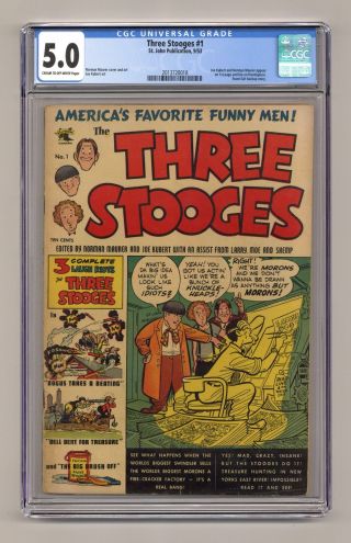 Three Stooges (st.  John) 1 1953 Cgc 5.  0 2013720018