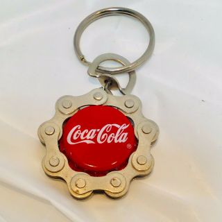 Coca - Cola Littleearth Key Chain Bottle Cap Bike Chain Coke Soda Pop