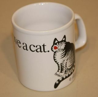 Kiln Craft England Kliban Cat Coffee Mug Love A Cat