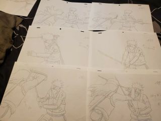 Naruto Japanese Anime Production Genga (not Cel) Kakashi 16 Pages