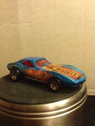 1975 Chevy Corvette Blue Tiki Hot Wheels In For Its Age