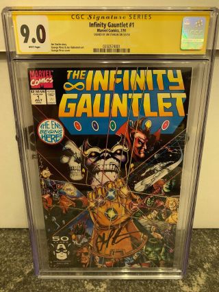 The Infinity Gauntlet 1 Cgc Ss 9.  0 Jim Starlin 1991 Avengers Endgame Thanos