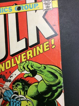 Incredible Hulk 181 1st Appearance Wolverine Bronze Age Marvel Comic KEY NO MVS 7