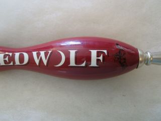 PUB STYLE RED WOLF BEER TAP HANDLE 3
