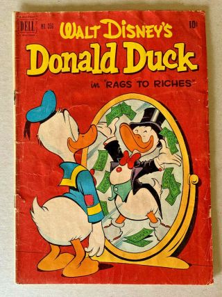 Four Color 356 1951 Dell Walt Disney Donald Duck,  Carl Barks 4.  5 Ow Pages