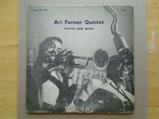 Art Farmer Quintet Vol 2 Lp Prestige 10 " Nyc Dg Ear Gigi Gryce Art Taylor F Redd