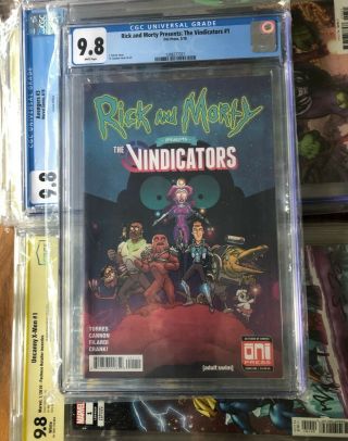 Rick And Morty The Vindicators 1 - Cgc 9.  8 - 1st Pickle Rick - 1st Print No Res