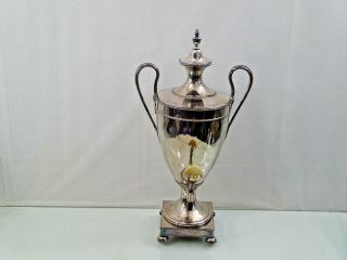 Wonderful Antique English Sheffield Silver Plated Tea Urn Large Samovar Teapot