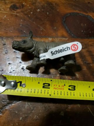 Schleich African Black Rhino Calf Figure 14395 Baby Rhinoceros With Tag