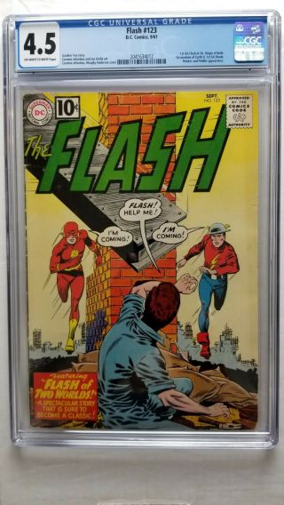 Flash 123 Cgc 4.  5 Vg,  1st Appearance Golden Age Flash