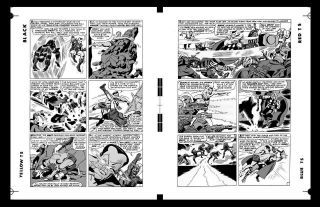 Jack Kirby Avengers 4 Pg 18 And Pg 19 Rare Large Production Art