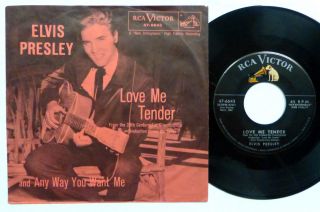 Elvis Presley 45 Love Me Tender / Any Way You Want Me 1956 Rockabilly Rnr Lc128