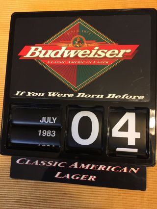 Budweiser Beer If You Were Born Before Bar Scrolling Sign