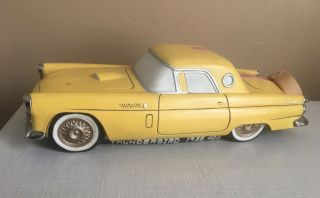 Jim Beam Whiskey Yellow 1956 Ford Thunderbird Decanter Empty Vintage 1986