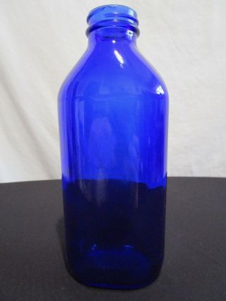 Vintage 8 " Cobalt Blue Pharmacy Medicine Bottle