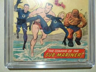 Fantastic Four 4 CGC.  5 1st Silver Age appearance Sub - Mariner Namor 1962 6