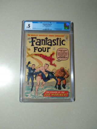 Fantastic Four 4 CGC.  5 1st Silver Age appearance Sub - Mariner Namor 1962 9