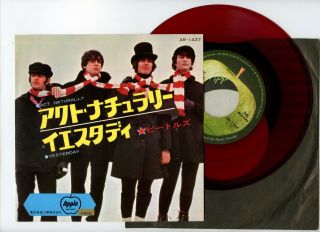 The Beatles 7 " Single Japan Act Naturally Red Wax Vinyl