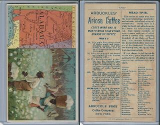 K6 Arbuckle Coffee,  Illustrated Atlas Of The U.  S. ,  1890,  67 Alabama