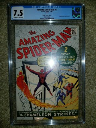 Spider - Man 1 Cgc 7.  5 Marvel Comics Golden Record Reprint