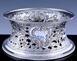 WONDERFUL 19thC VICTORIAN REPOUSE FIGURAL COWS SWANS SILVER PLATE DISH BOWL RING 2